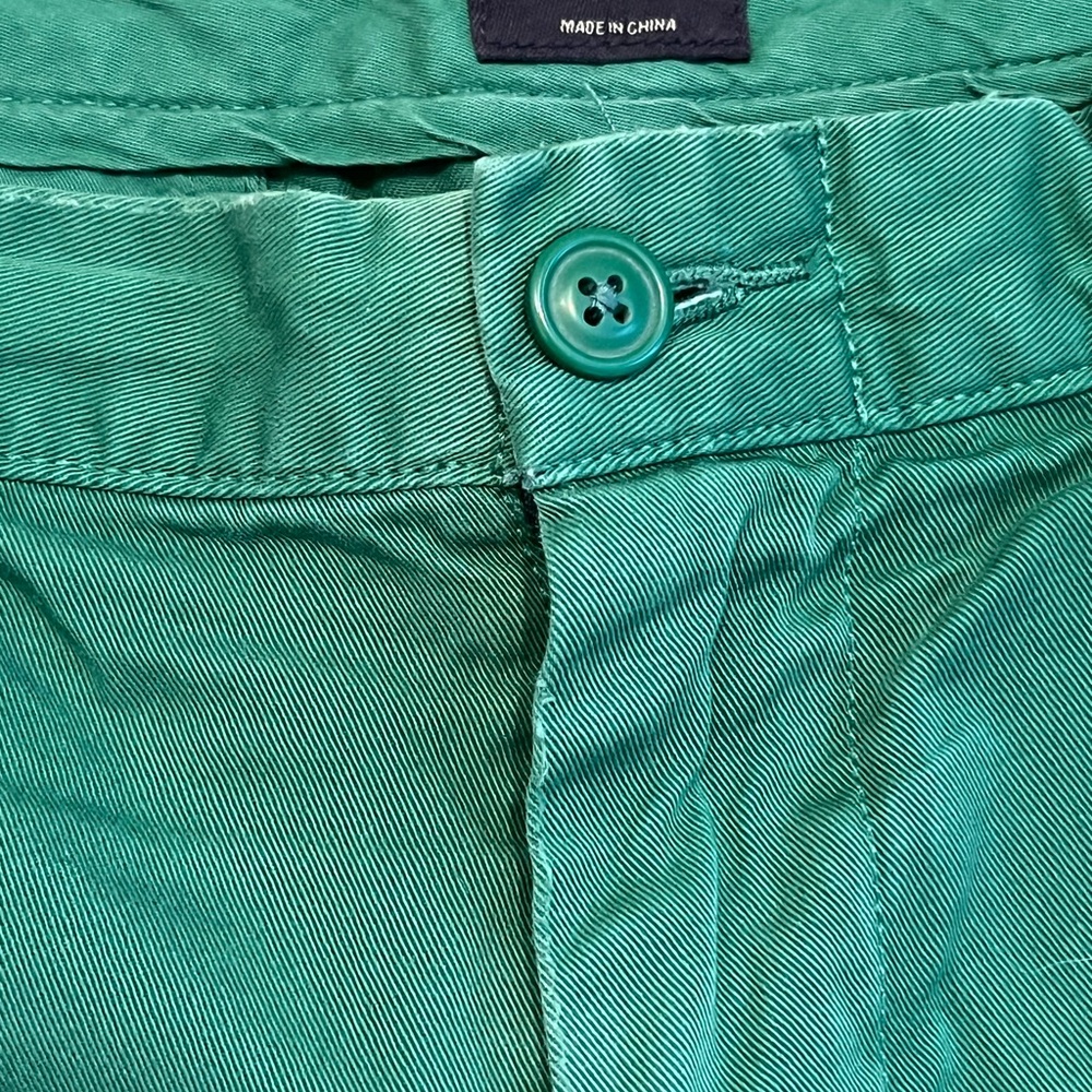 J. Crew Stanton Classic Green Flat Front Shorts size 34 - Picture 3 of 5